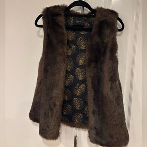 Chocolate Brown Faux Fur Vest